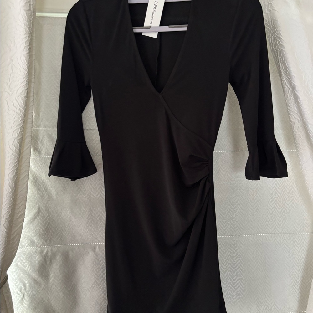 Elegant Black Wrap Dress